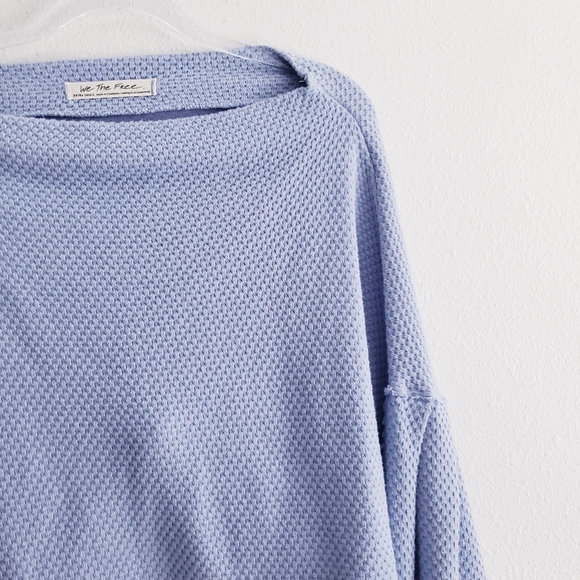 Free People Bunny Tee Textured Belle Sleeve Top - Picture 3 of 8